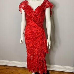 Flamenco style dress | true red